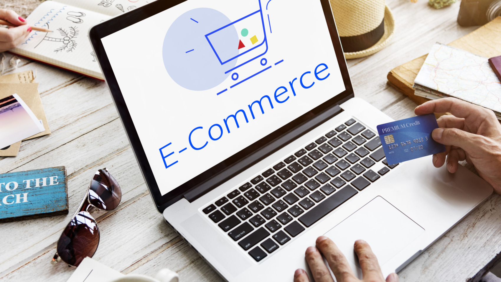 Showing Cart Trolley Shopping Online Sign Graphic